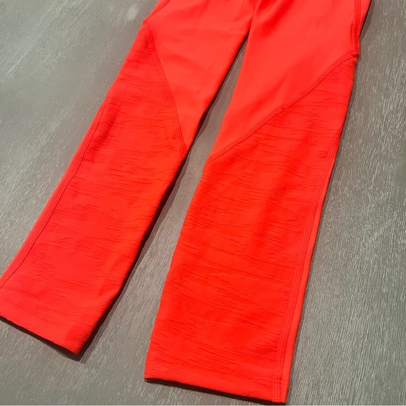 NEW Under Armour athletic compression tights leggings Heatgear Orange women’s XS - Picture 5 of 7